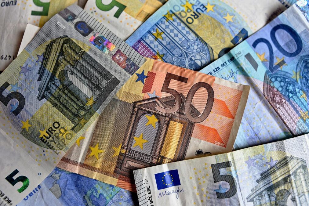 Imagem de notas de euro