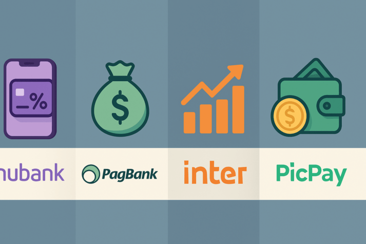Os 4 Bancos Digitais Mais Relevantes de 2025: Nubank, Inter, PagBank e PicPay Vale a Pena?