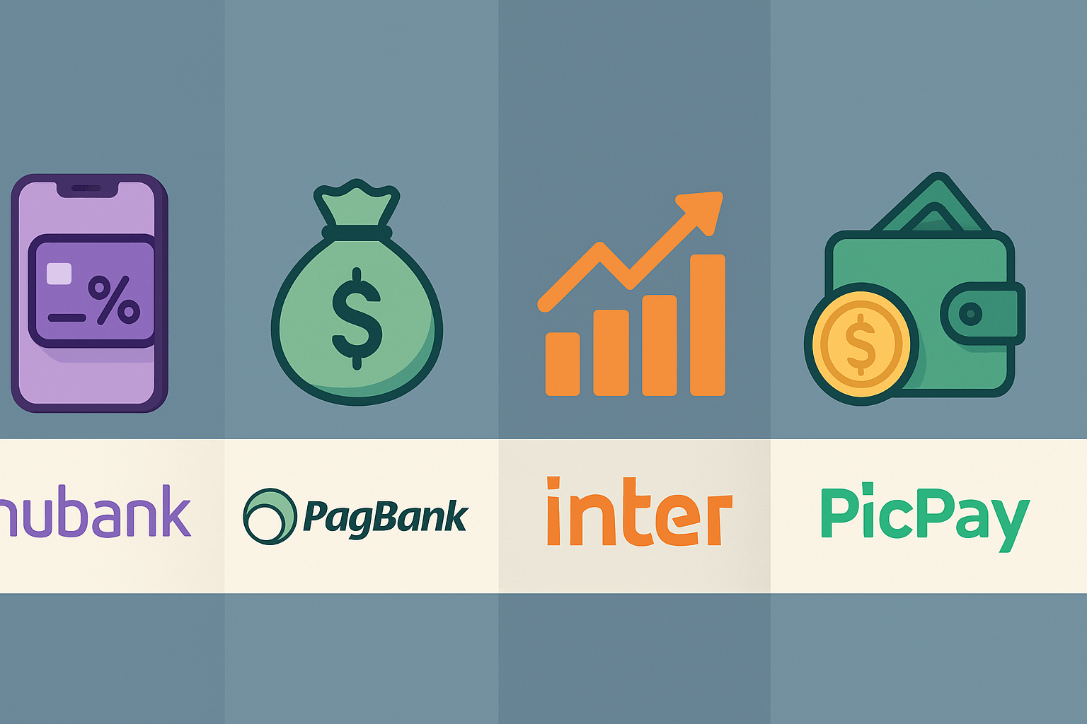 Os 4 Bancos Digitais Mais Relevantes de 2025: Nubank, Inter, PagBank e PicPay Vale a Pena?